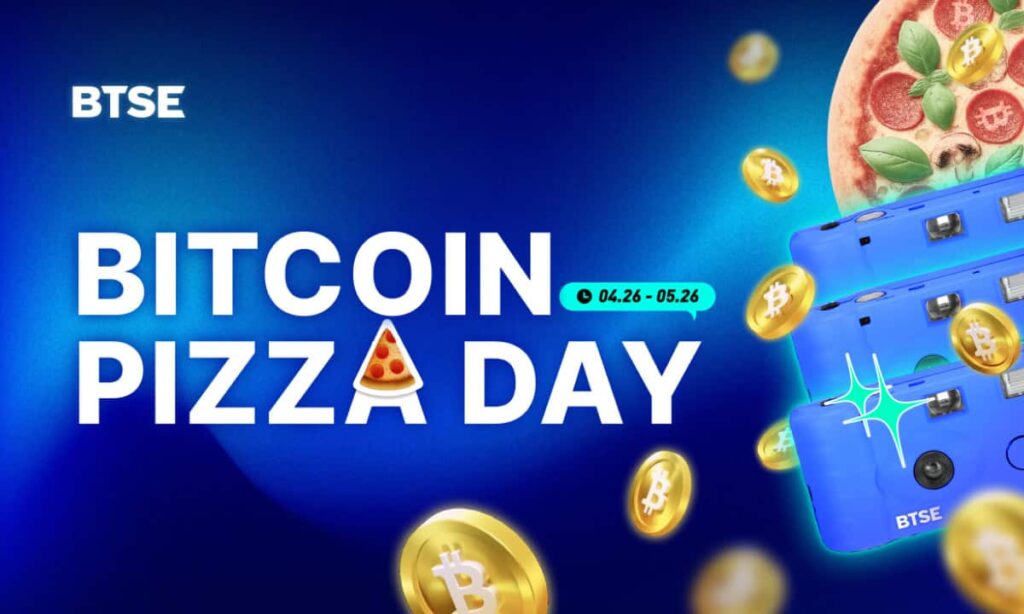 O BTSE celebra o Bitcoin Pizza Day 2025 com US $ 5,22 milhões com competição de negociação e brindes comunitários