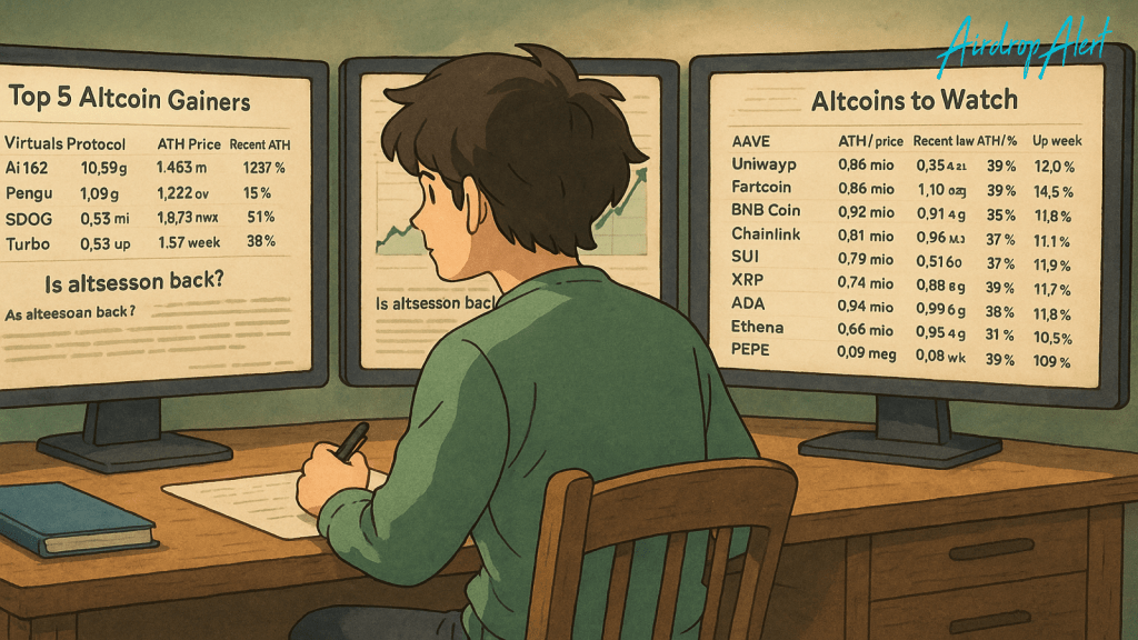 Os 5 principais vencedores do Altcoin nesta semana: Altcoins estão prontos para um retorno otimista?